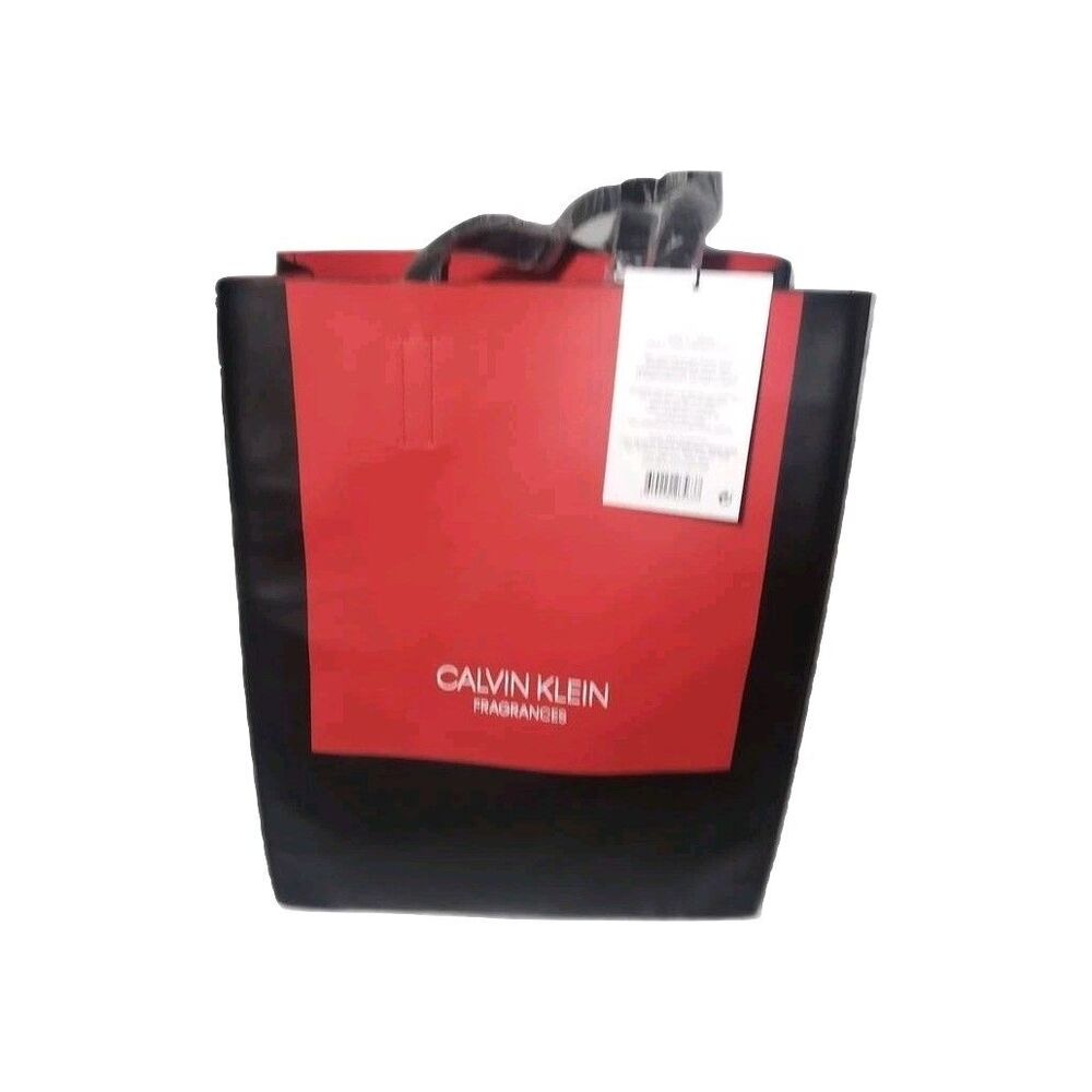 Calvin Klein Fragrances Tote & Clutch Purse Set PVC Faux Leather